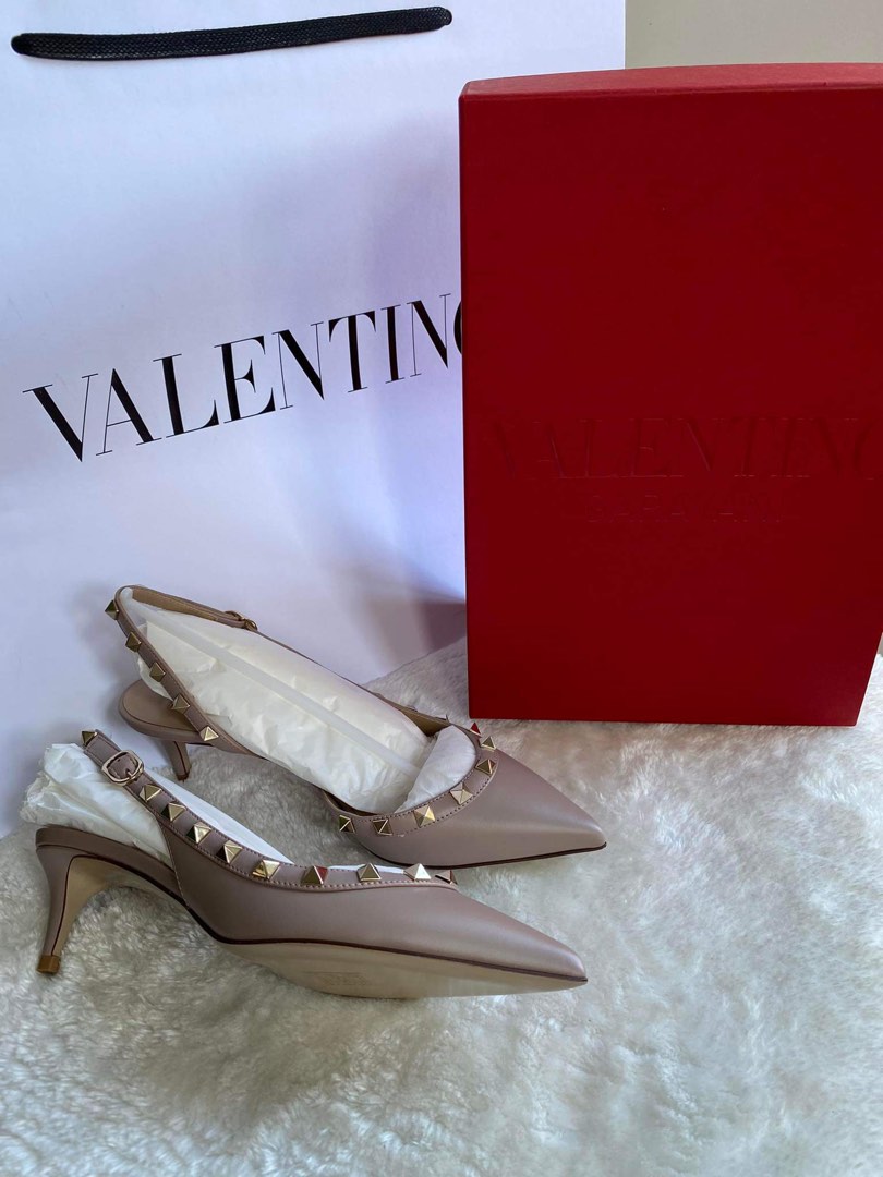 Valentino kitten heels size 36 poudre, Luxury, Sneakers & Footwear on