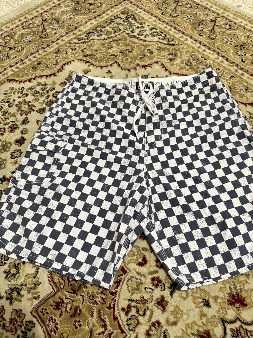 Vans Black Wide Leg Checkerboard Taping Pants Jean Button Up Legs Womens  Size 30 | eBay