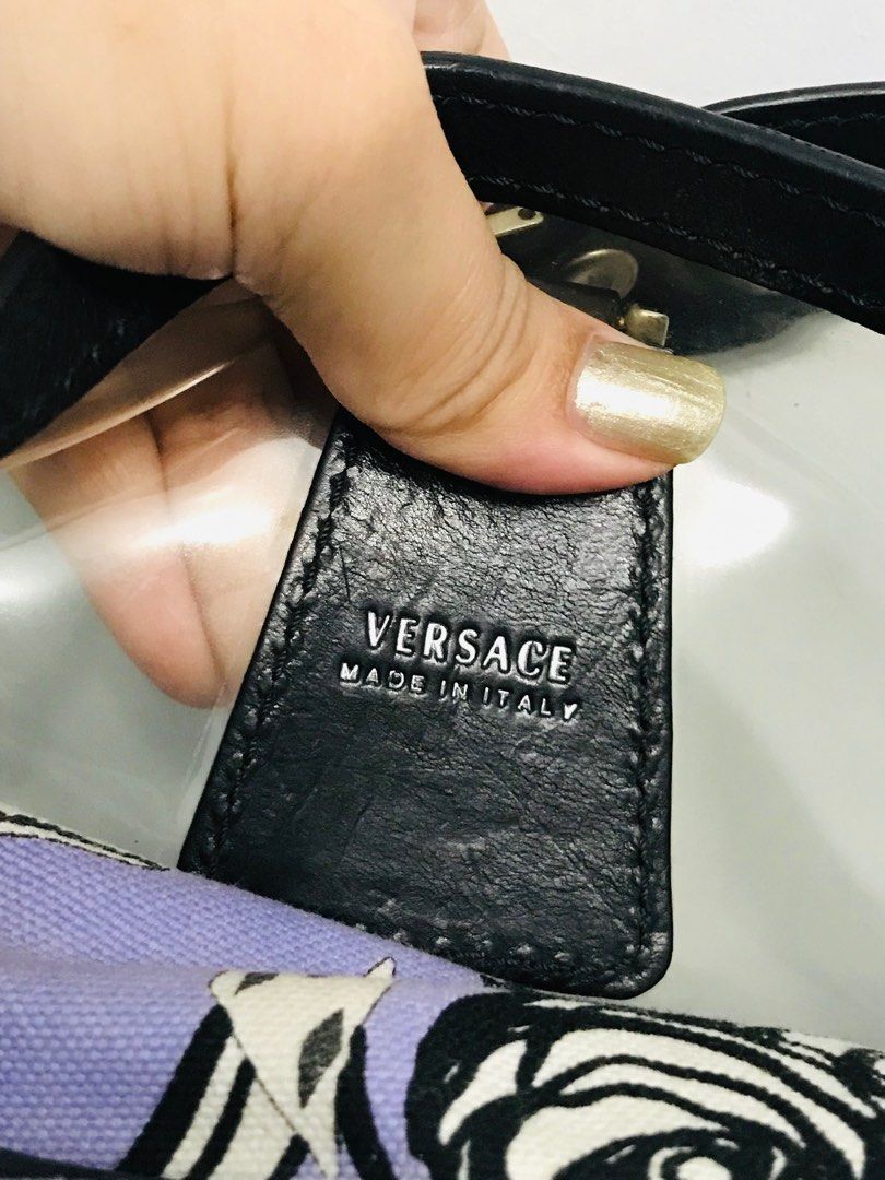 Versace discount clear bag