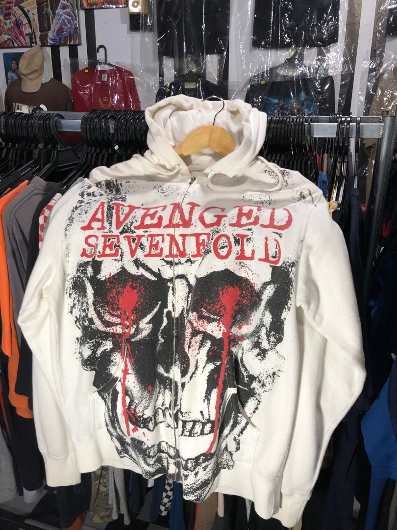 Avenged sevenfold zip hot sale up hoodie