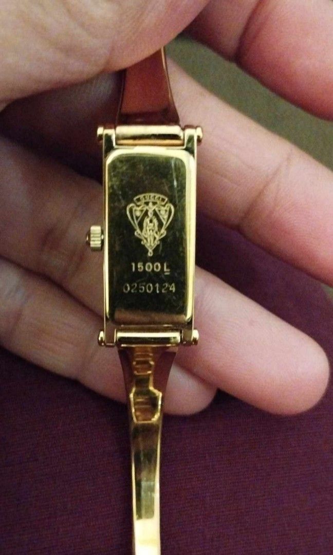 Vintage Gucci yellow gold plated wristwatch Luxury Watches on