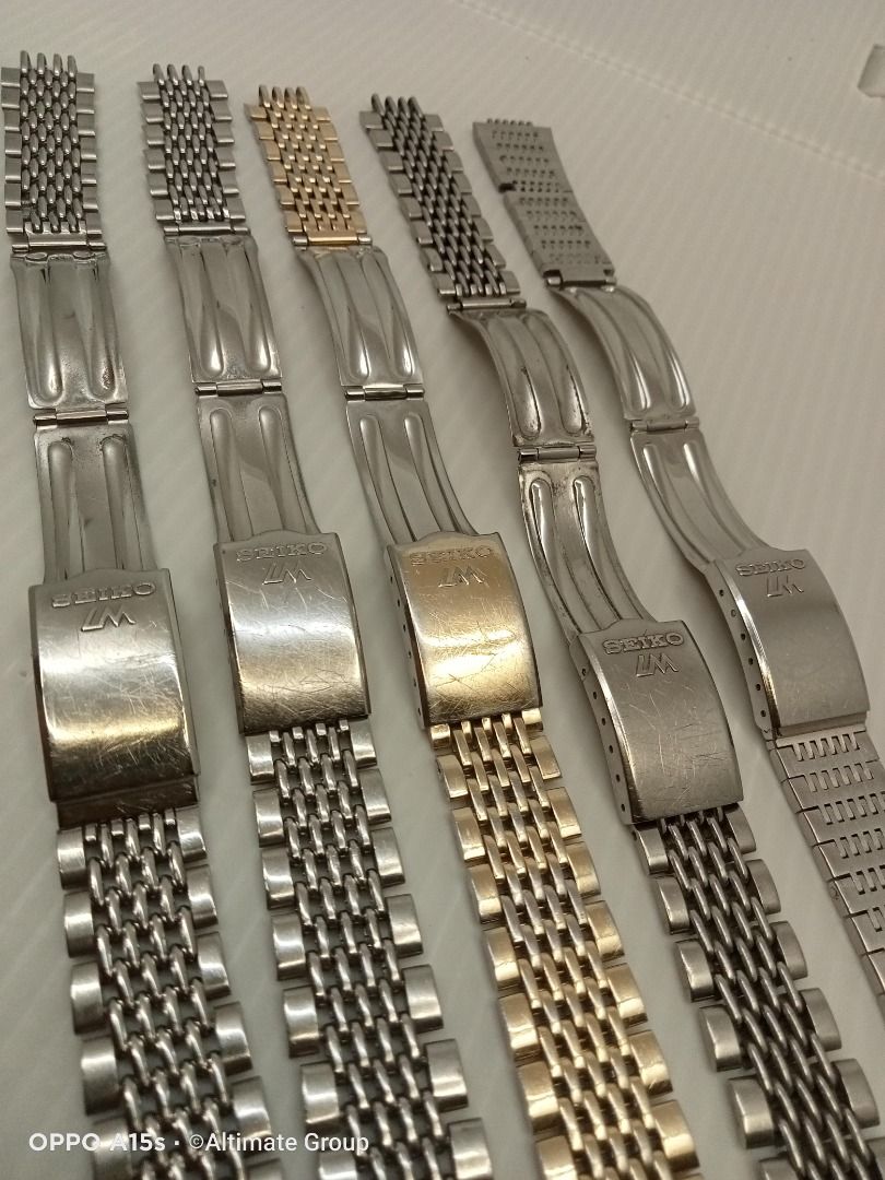 Vintage Seiko LORD MATIC Incomplete SS Bracelets Used for Spare Links Buckle Batch 7
