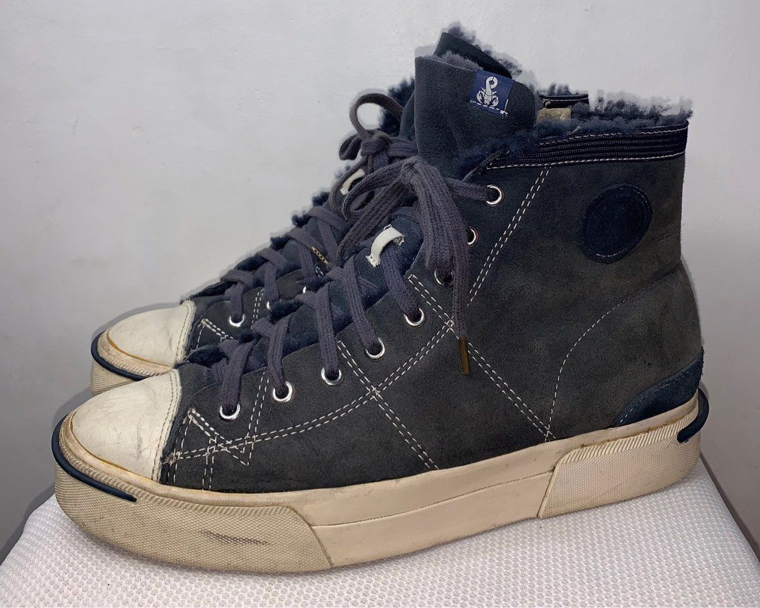 Visvim Sneakers (Category: Sneakers) located in Binan City. Submitted by disqualified_but_undefeated (Listing ID 1278543015, Image 2). Description: WTS!!!! 🔥🔥🔥🔥🔥🔥🔥🔥 VISVIM x SOPHNET LOGAN HIGH Mens Size: US 10 In Good Condition Need Wash Minimal Heel Drags Please See Detailed Photos Posted for your Reference 📩📩📩📩 DM me Grab it now!!! Thanks!!!!.