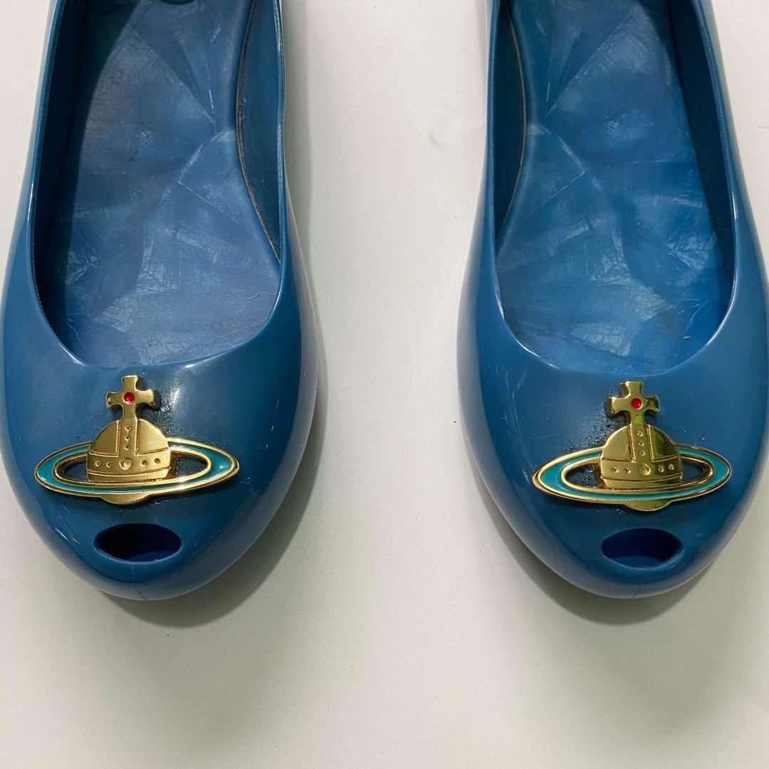Viviennewestwood x Melissa Baby Blue Ballet Flats Women s Fashion