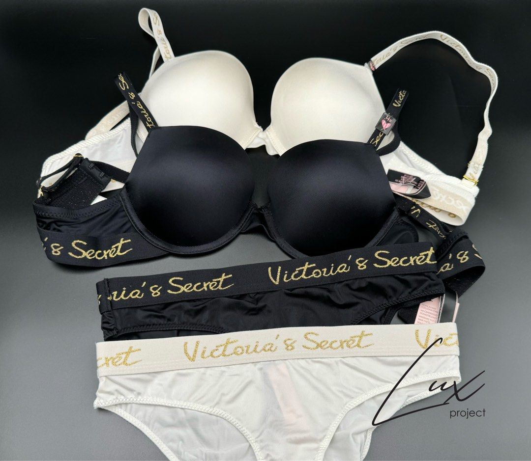 VS-Victoria Very Sexy Low Cut Demi/Demi-Bonnet Push Up Bra Set, Women's  Fashion, Tops, Other Tops on Carousell