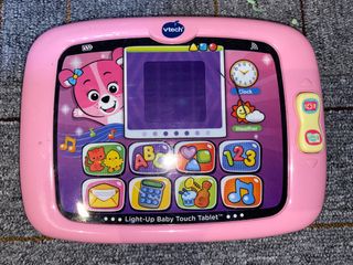 VTech Light-Up Baby Touch Tablet, Learning Toy for Baby, Pink 