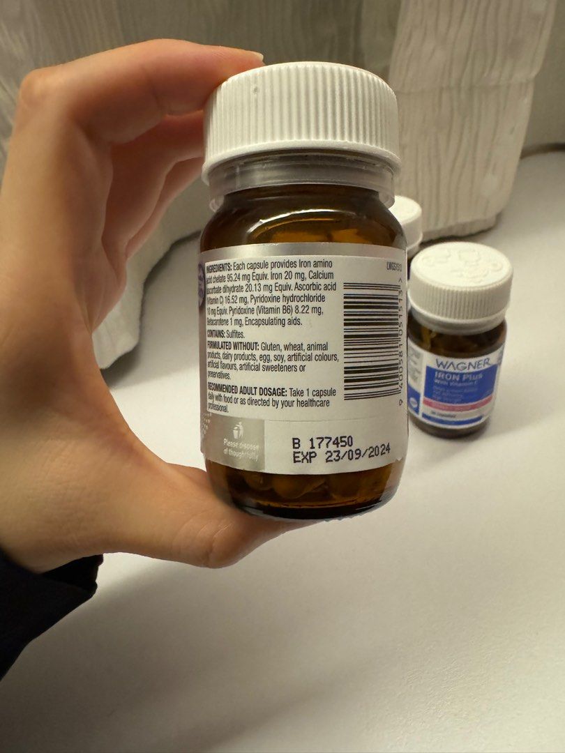 Wagner Iron Plus with Vitamin C 30 Capsules, Health & Nutrition, Health