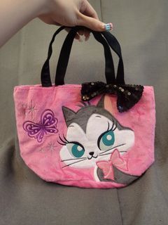 Warner Bros. P*ssyfoot Cat Pink Fur Drawstring Tote Bag