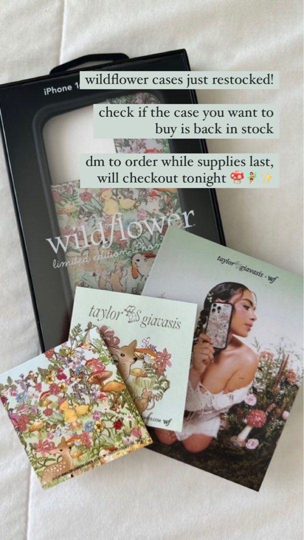 Wildflower Cases restock preorder, Mobile Phones & Gadgets, Mobile & Gadget Accessories, Cases