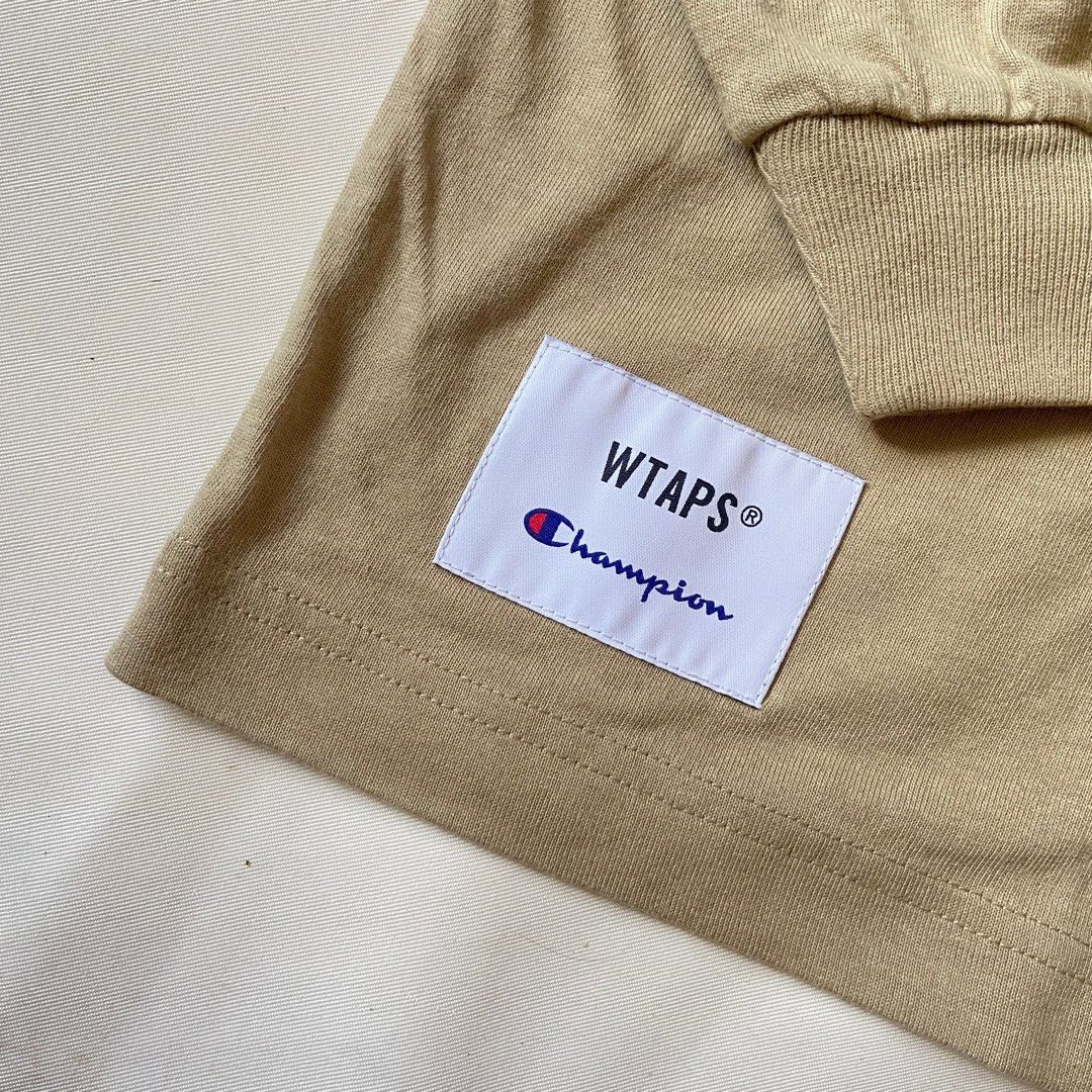 Wtaps x Champion size XL 04 LS tee cotton beige fcrb beams ennoy