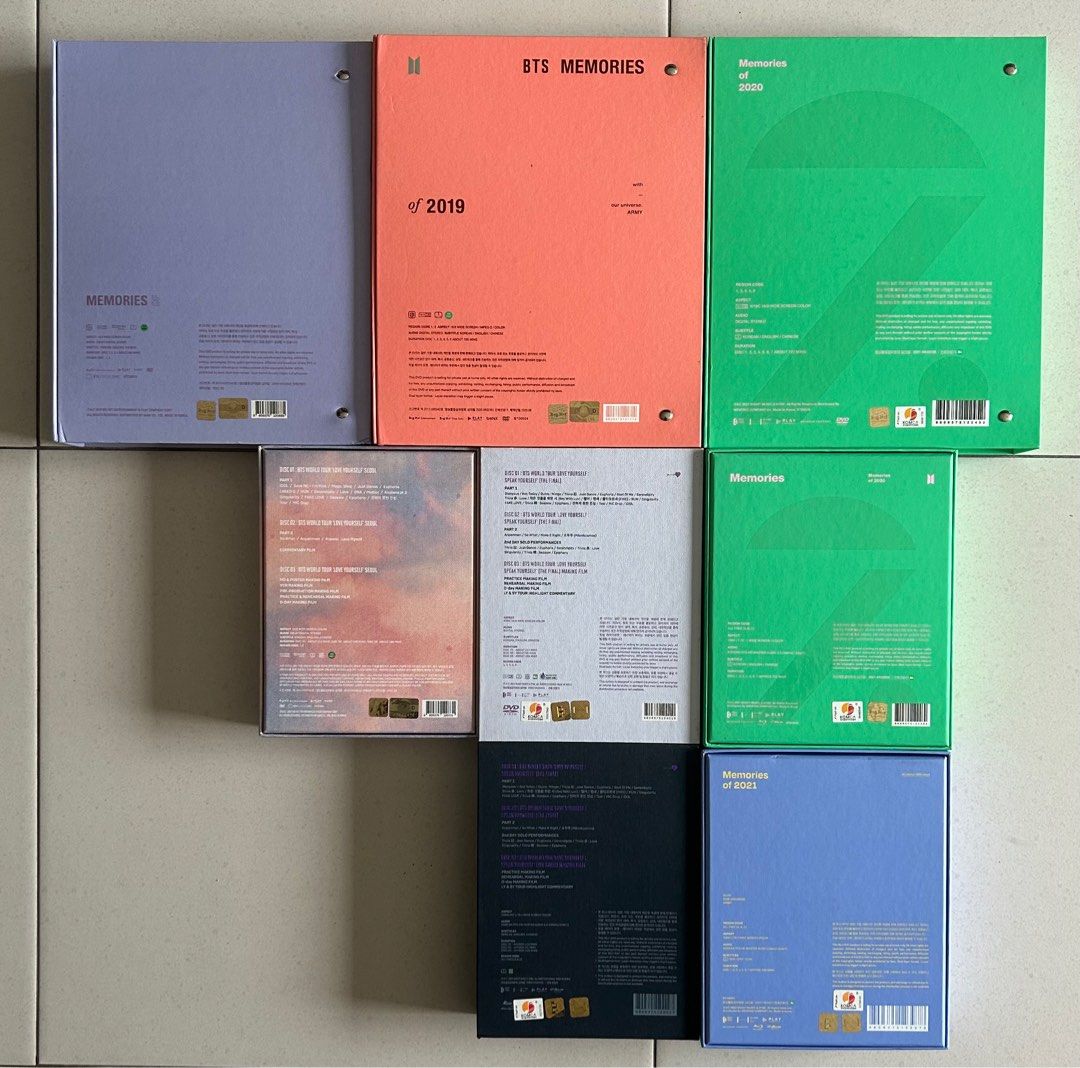 CLEARANCE! WTS BTS DVDS AND BLURAY COLLECTION PHOTOCARD Memories of 2018  2019 2020 2021 Seoul The Final