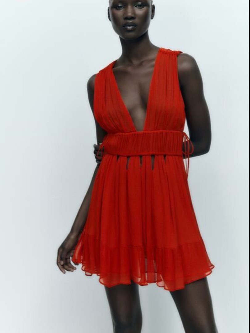 ZARA RED DRESS SALE FROM Fesyen Wanita Pakaian Wanita Gaun
