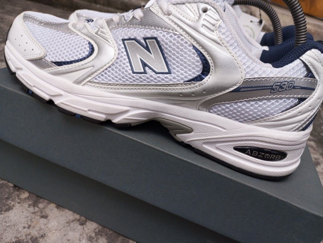 1351.New Balance 530 White Natural Indigo Silver Size 45
