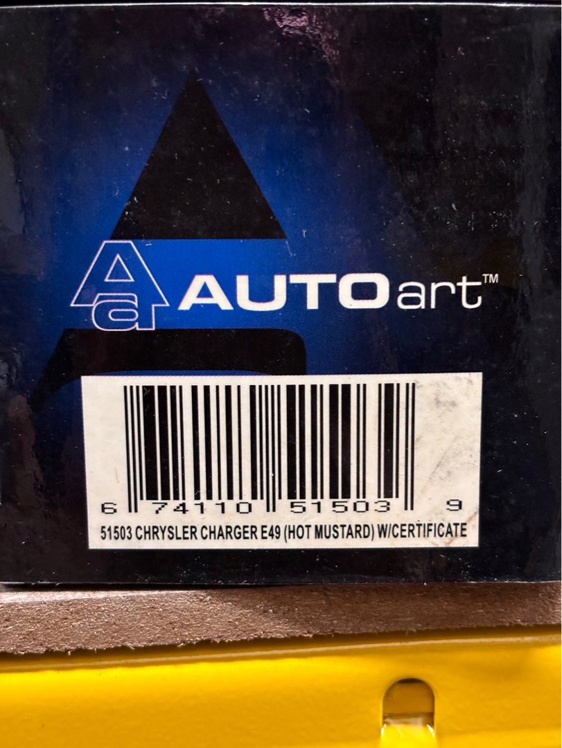 [1:43] AutoArt Charger Chrysler E49 (Hot Mustard), Hobbies & Toys, Toys ...