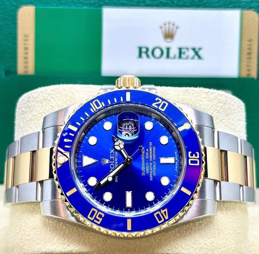 2016 Rolex Submariner Bluesy 116613lb Half Gold 126613lb
