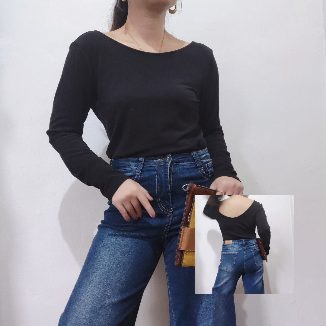 Elegant black tops for evening discount