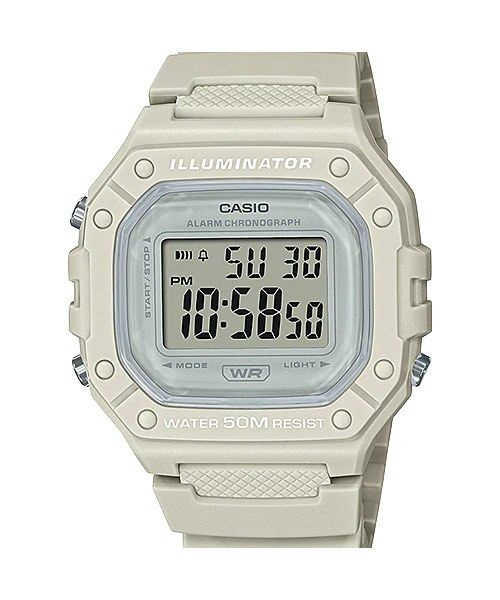 Casio digital deals watch white
