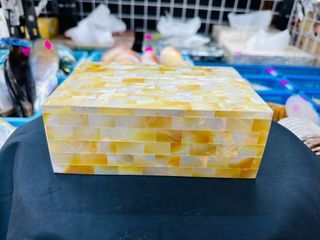 4x6in Jewelry Box - Yellow MOTHER OF PEARL