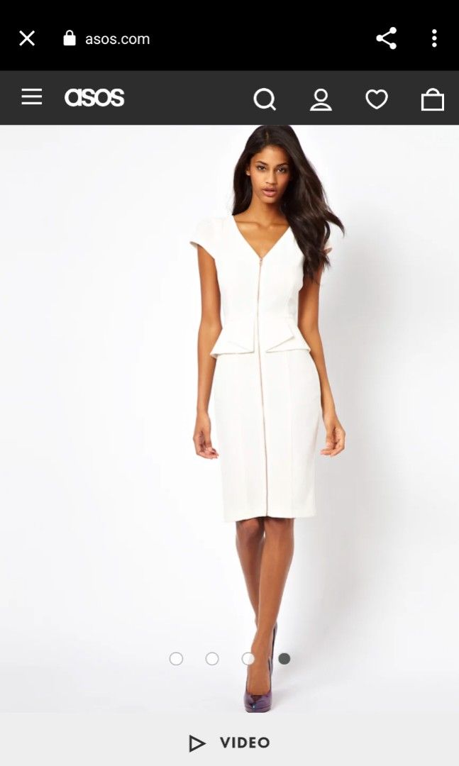 Asos white pencil dress outlet