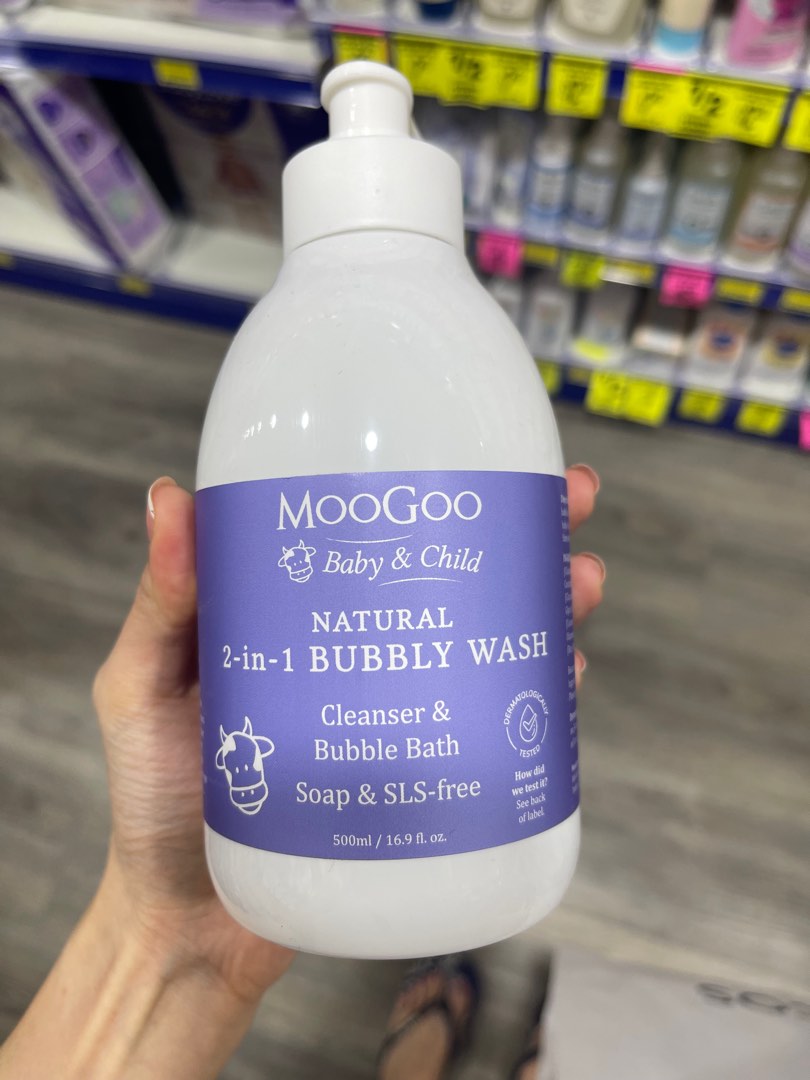 Moogoo baby and child 2 in 1 bubbly wash 1L Babies Kids
