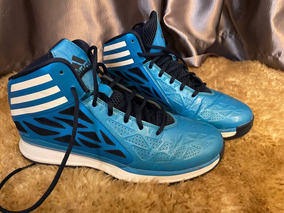 Adidas men crazy fast 2 basketball shoe blue C76241 size UK 8.5