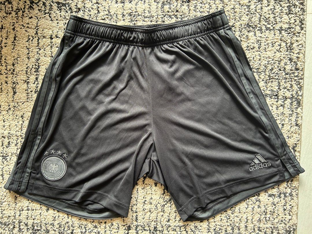 grey adidas football shorts