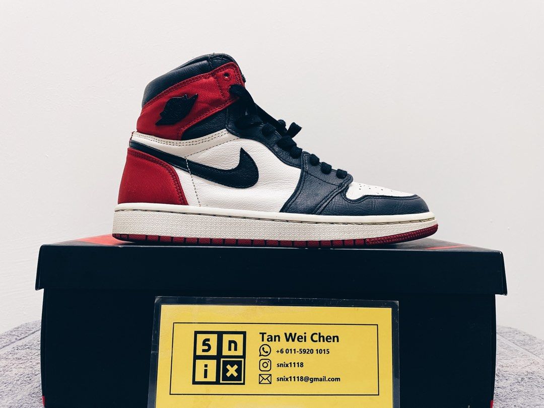 Jordan 1 high satin black toe clearance