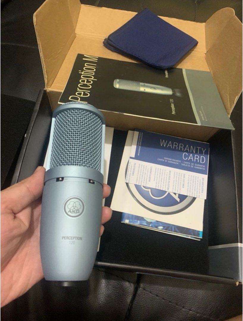 AKG Perception 120 - recording & stage microphoney (Category: Microphones) located in Pasay City. Submitted by zedrich (Listing ID 1278805080, Image 3). Description: AKG Perception 120 - recording & stage microphone With user manual and pouch bag Sulit to sa gusto mag recording RFS: ndi naman nagagamit kaya benta ko na lang, bc na sa ibang bagay.