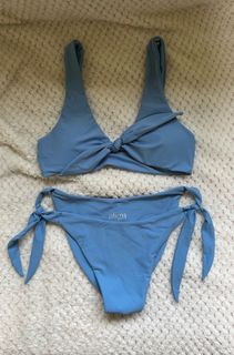 Buy Trendyol Self Textured Bikini Brassiere In Blue