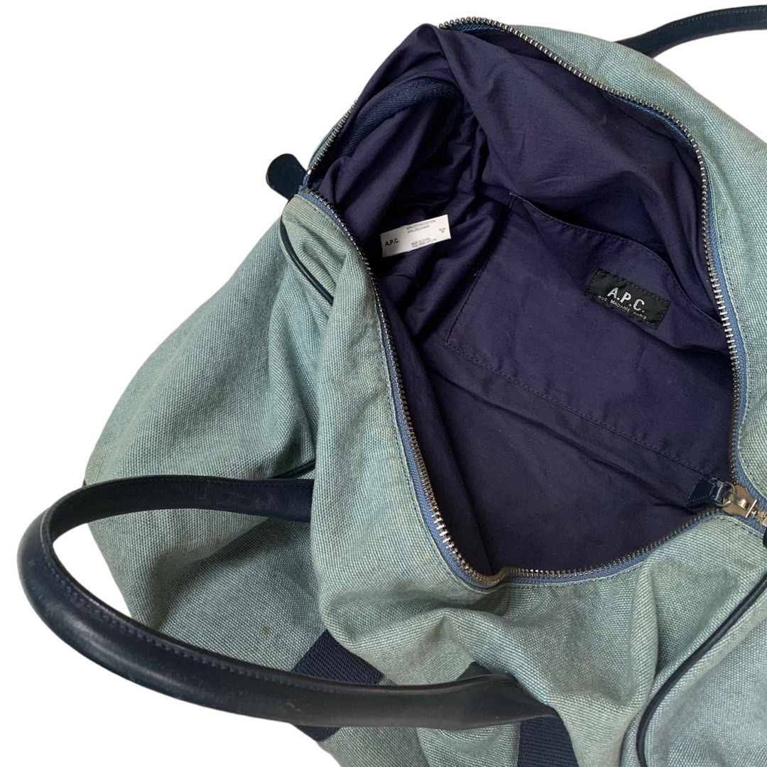 A.P.C. DUFFLE BAG DENIM LEATHER Men s Fashion Bags