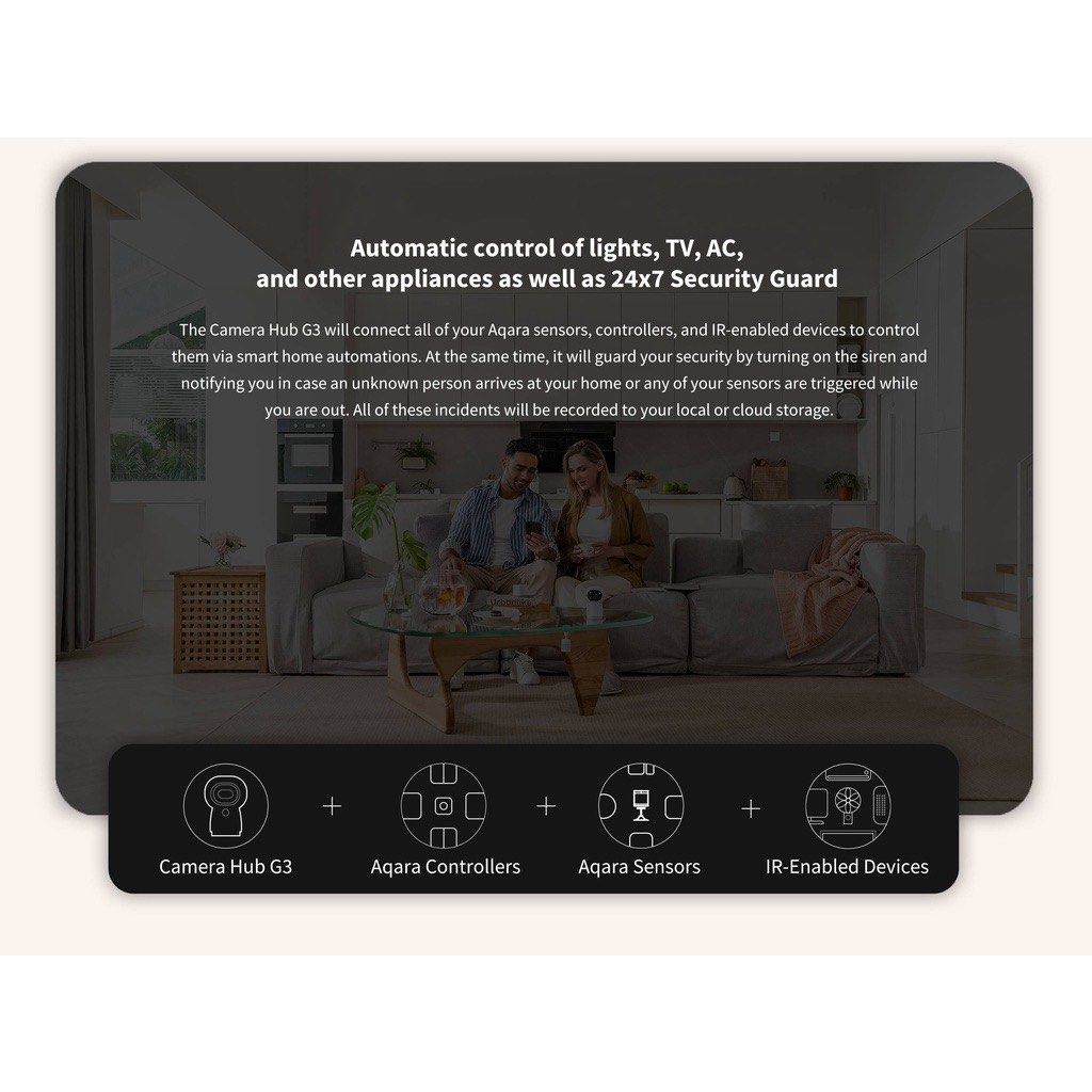 AQARA Camera Hub G3 with build in IR blaster cctv home camera monitor