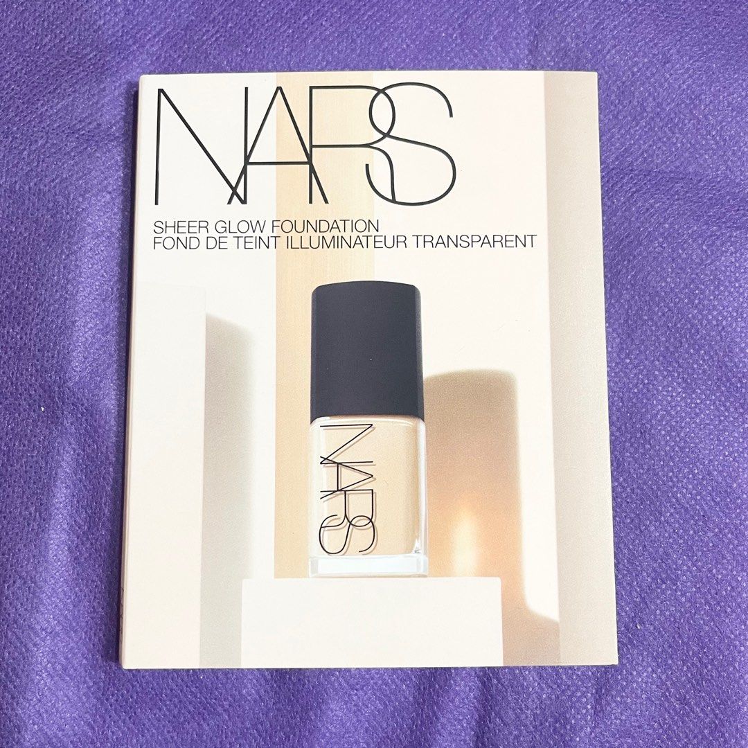 AUTHENTIC Nars sheer glow foundation card (Category: Makeup) located in Pasig City. Submitted by vanityboutique (Listing ID 1278819508, Image 1). Description: Pm for more details sheer glow foundation card to try out shades first Brand new and authentic Selling low and affordable One of the best selling brands in the makeup skincare perfume world .