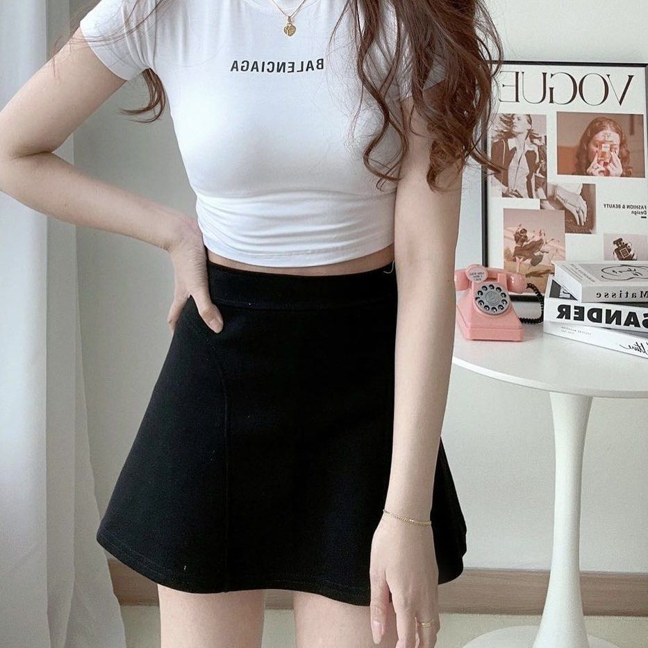 Cute top skirts black
