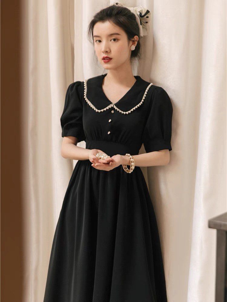 Brand New Elegant Black Dress Women s Fashion Dresses Sets
