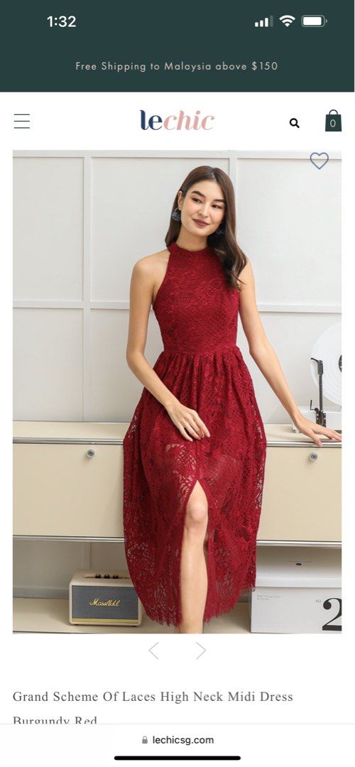 Red lace hotsell maxi