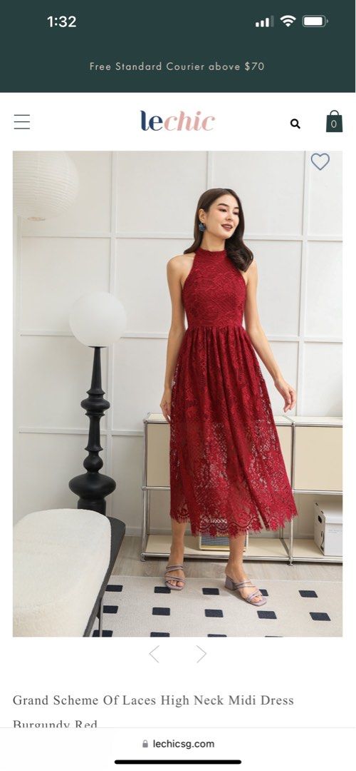 Red lace hotsell maxi
