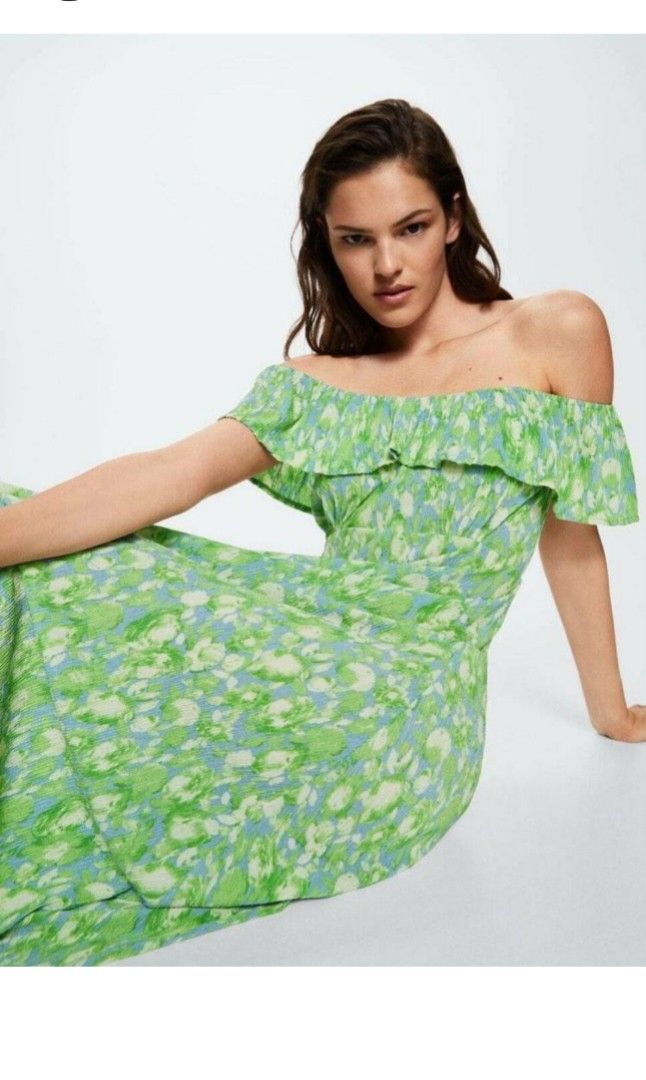 BN Mango Off shoulder Dress in Lime Women s Fashion Dresses