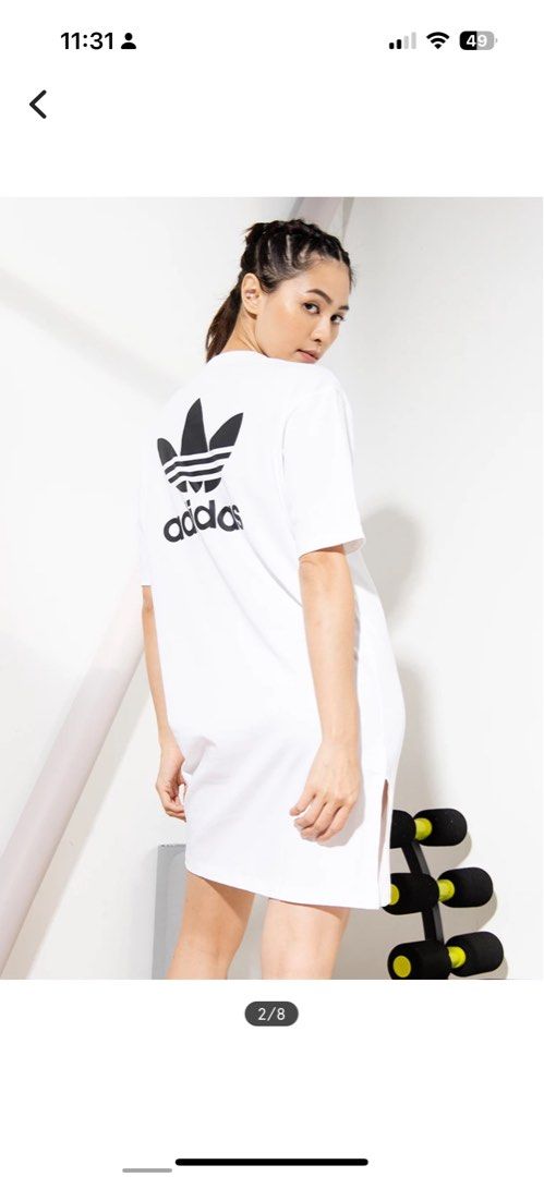 Adidas tee dress white new arrivals