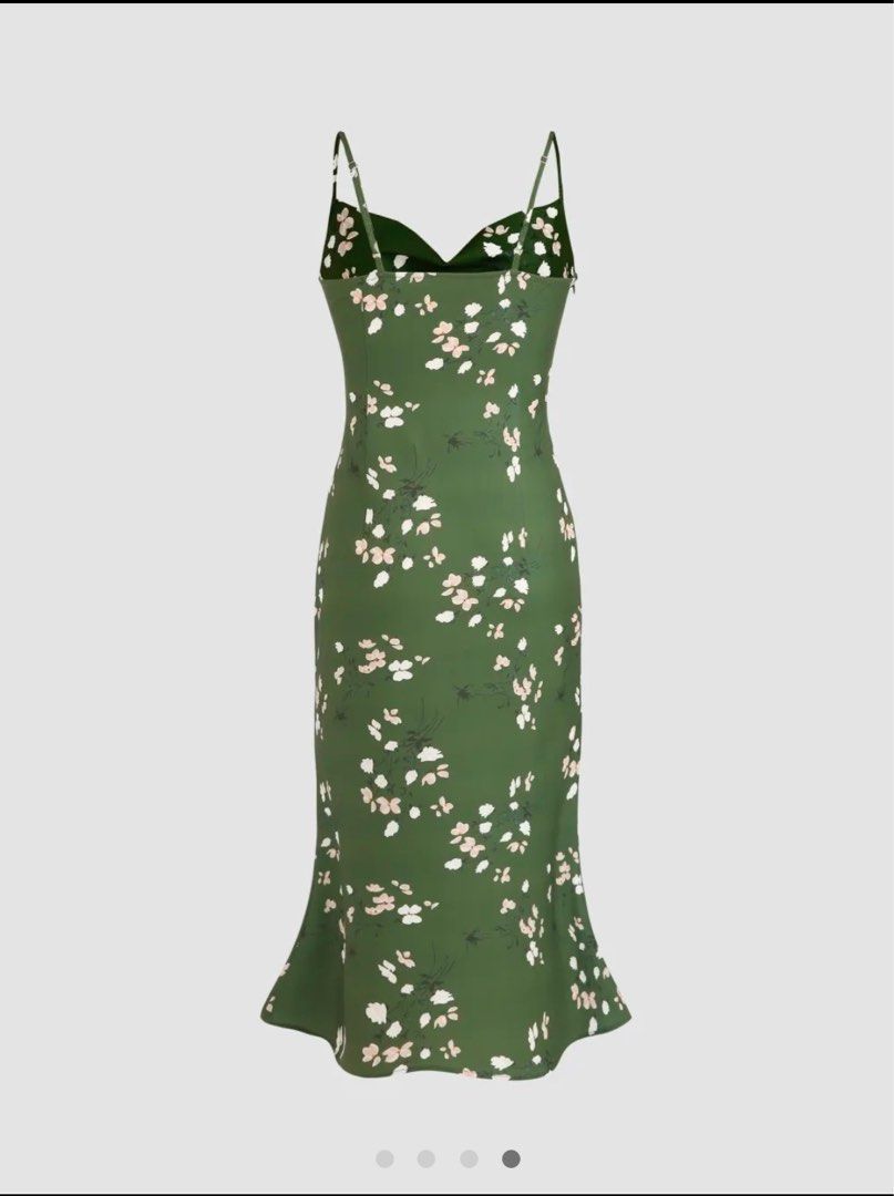 slim fit dress slacks Apple Cider Sips Velvet Dress In Green