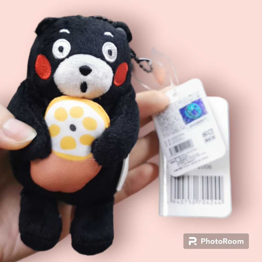 BNWT Kumamon Bear Mini Plush Keychain Original Licensed