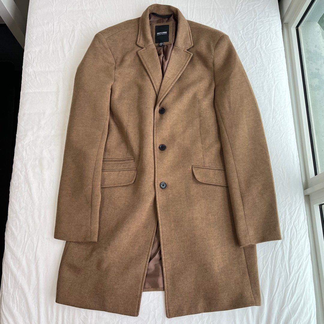 Mens camel coat h&m hotsell