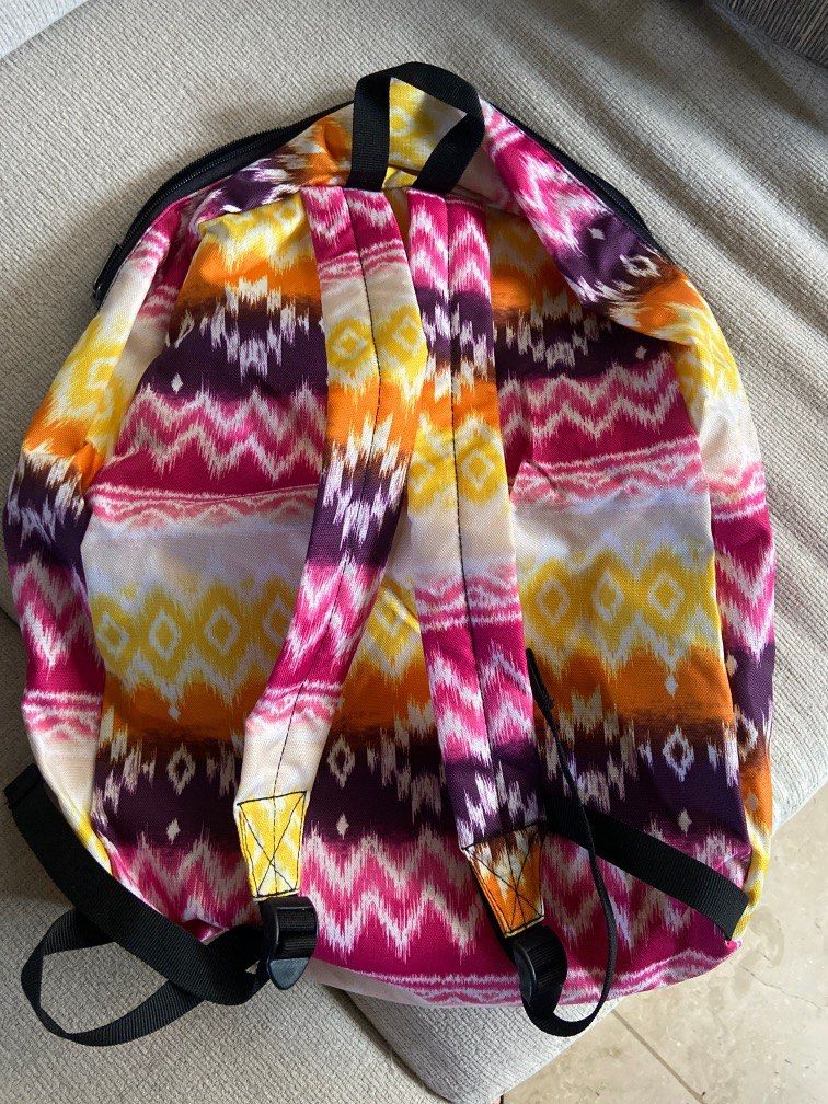 BRAND NEW Cute Printed Backpack (Category: Backpacks) located in San Juan City. Submitted by studioep (Listing ID 1278758826, Image 2). Description: * color may vary due to lighting * RFS: decluttering * Notes: no haggling please :( never used! :) * Delivery shall be via Grab/Lalamove (no meet ups or other couriers) * Payment shall be made online (Gcash/BDO/Unionbank) * No refund/return/exchange Buyer shall book and shoulder shipping.