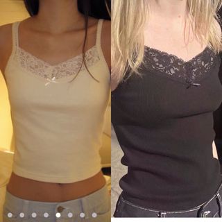 ONHAND‼️ Brandy Melville ~ Edith Lace Tank, Women's Fashion, Tops,  Sleeveless on Carousell