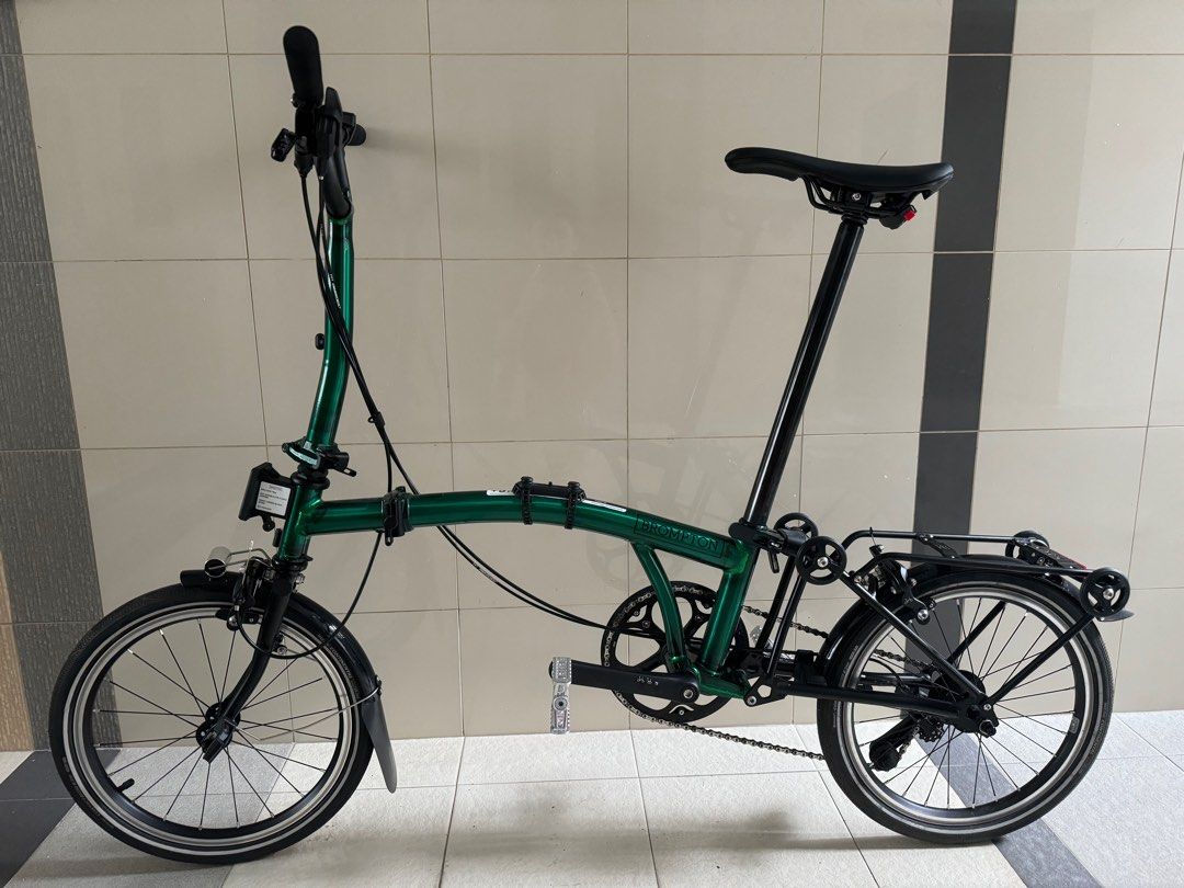 Brompton P line - Emerald green lacquer, Sports Equipment, Bicycles &  Parts, Bicycles on Carousell