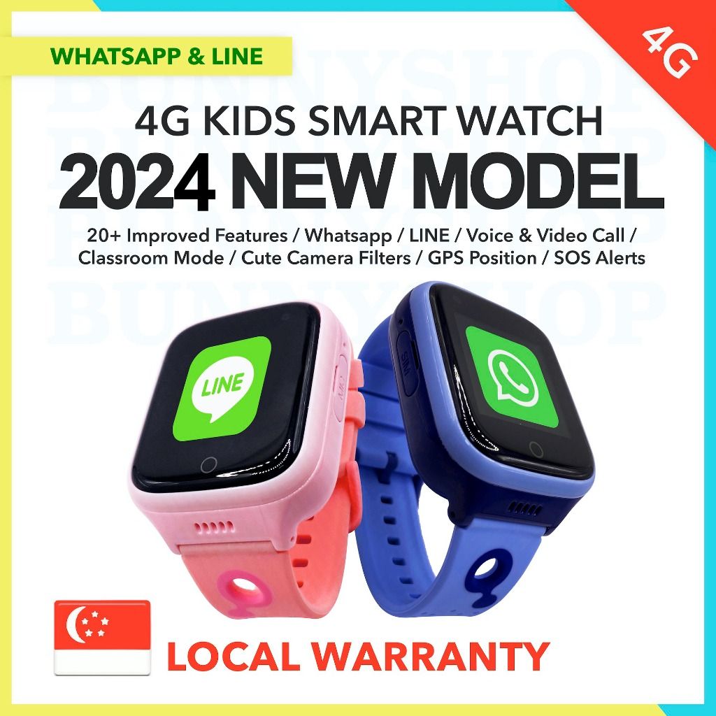 Buddy Watch 2024 New 4G Kids Smart Watch Phone With What app Video Call Child GPS Location SOS Button Classroom Mode Face Recognition