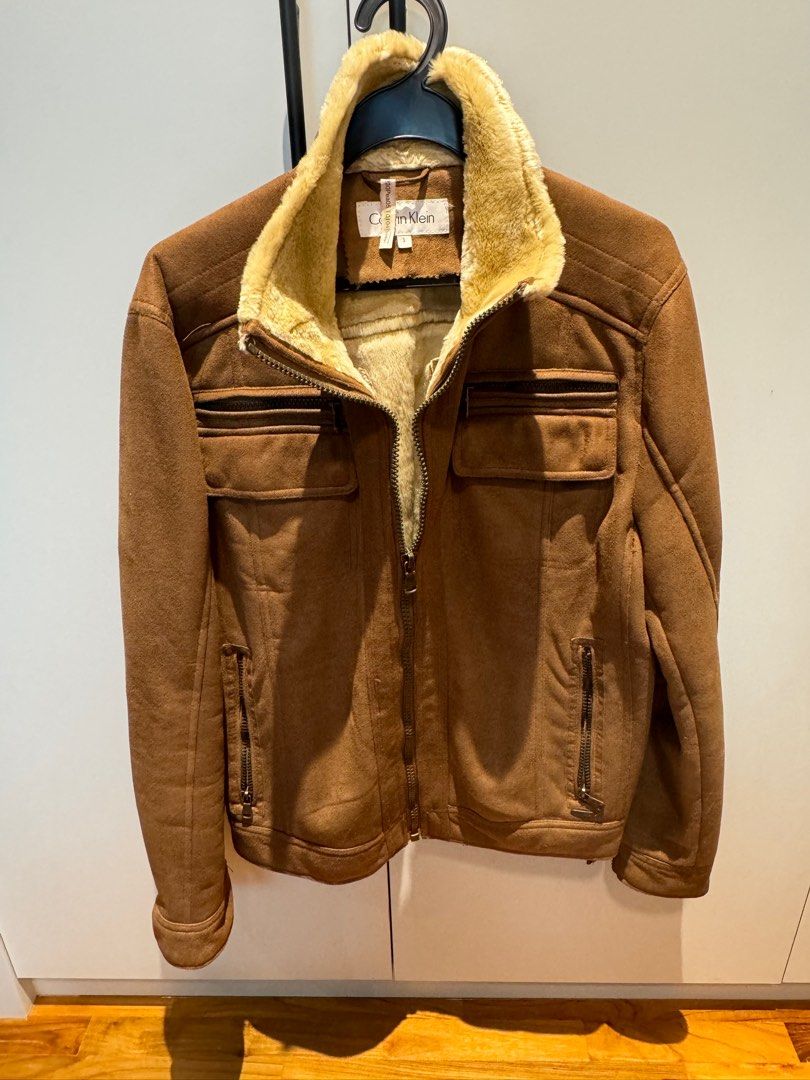 Calvin klein suede jacket on sale