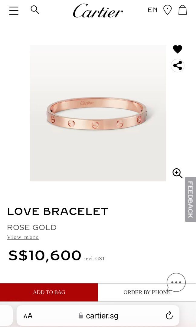 Cartier discount sg price