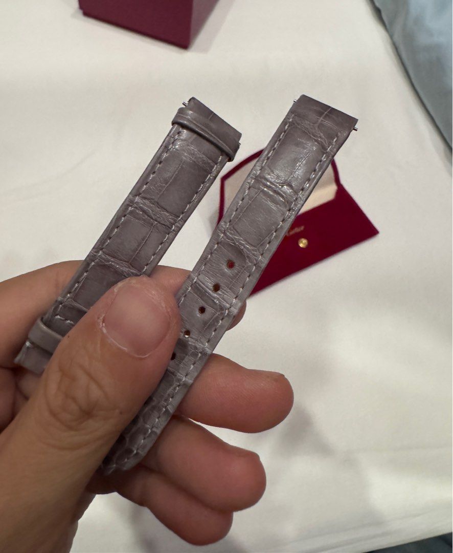Cartier Santos Dumont Small Lilac Alligator Strap Luxury