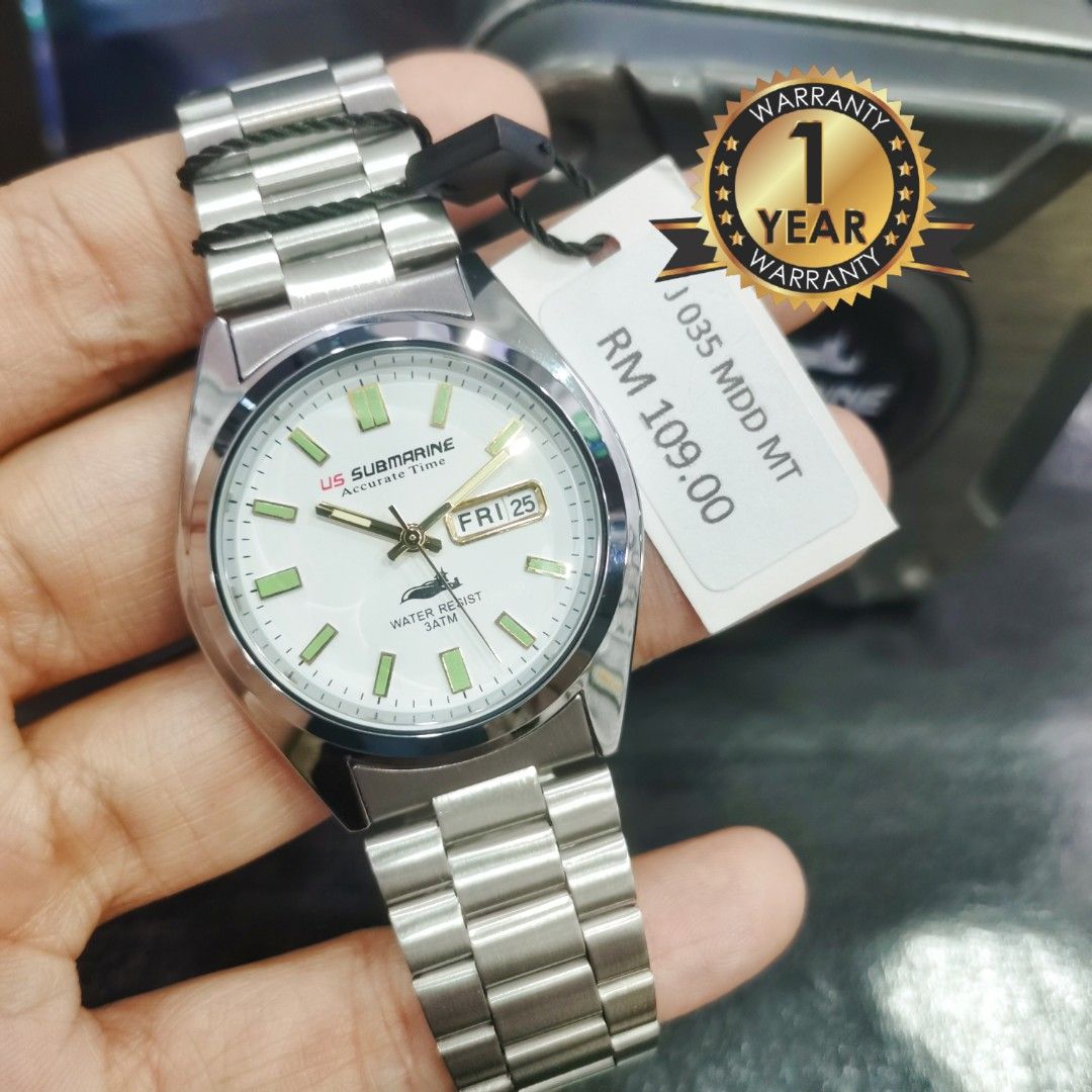 CLEARANCE Submarine Men Watch Day date Quartz Men s Fashion