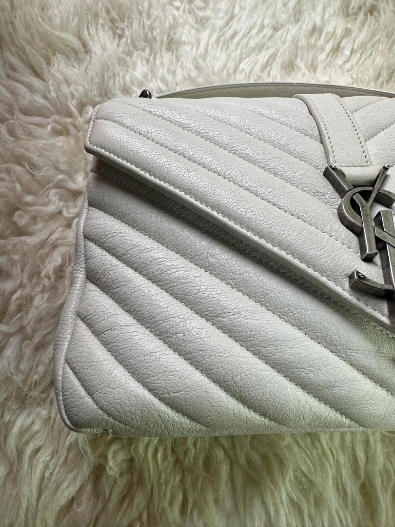 College small YSL ❤️ (Category: Luxury Bags & Wallets) located in Quezon City. Submitted by hellopatchi (Listing ID 1278708921, Image 2). Description: 😍😍 College Small 9/10 Condition Inclusions: box, dustbag, cards, leather swatch, entrupy.